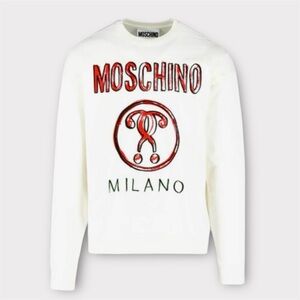 MOSCHINO Milano Couture Runway Crewneck in White.